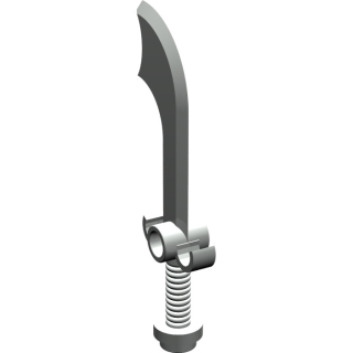 Lego meč Scimitar, světle šedá (4179556)